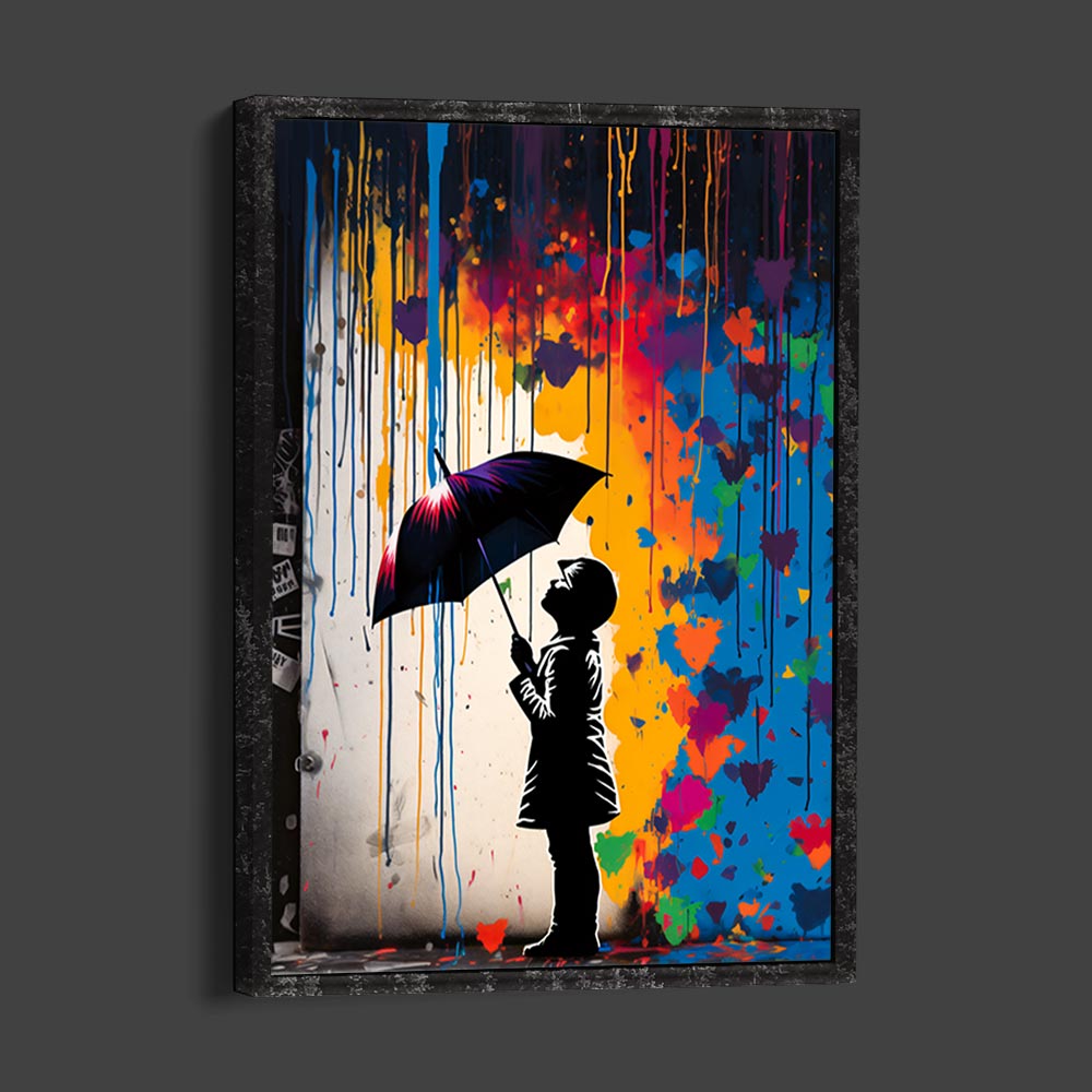 5D Diamond Painting AB Steine Mädchen mit Regenschirm, Unique-Diamond