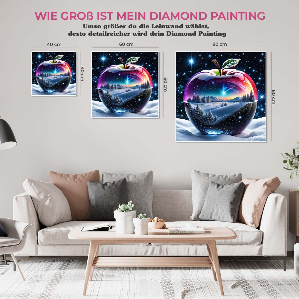 5D Diamond Painting AB Steine Magic Crystal Apple, Unique-Diamond