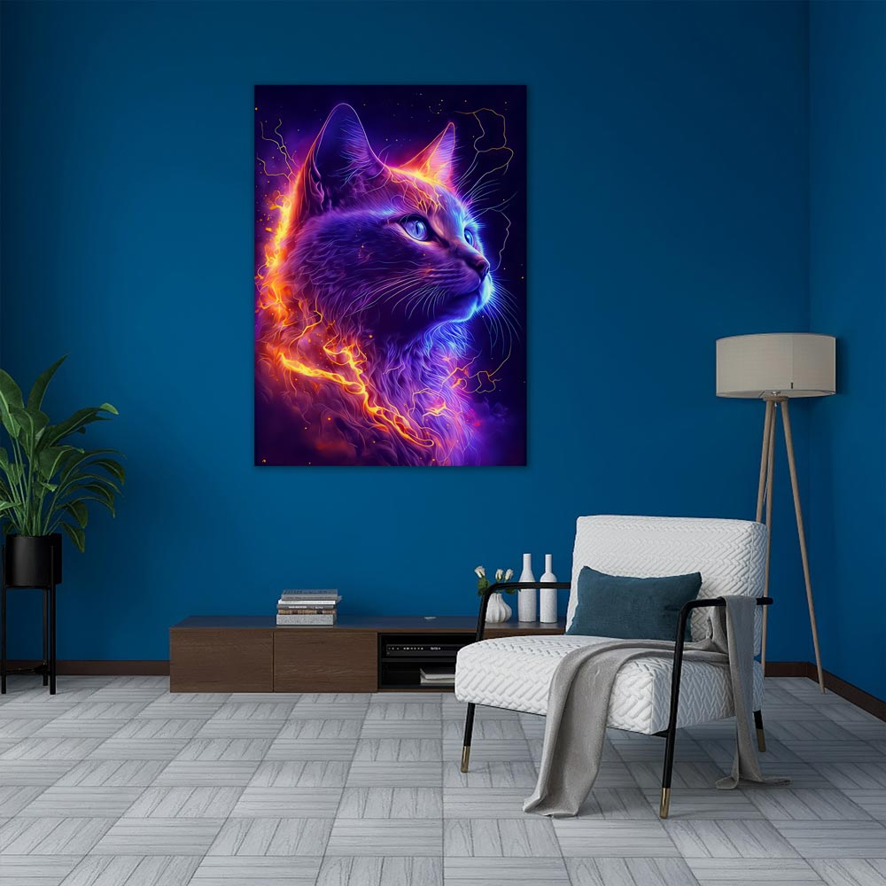 5D Diamond Painting AB Steine Magic Cat, Unique-Diamond