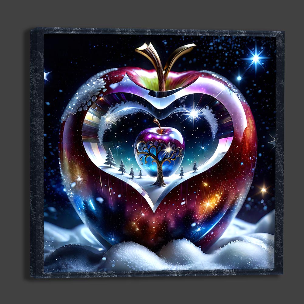 5D Diamond Painting AB Steine Magic Crystal Apple, Unique-Diamond