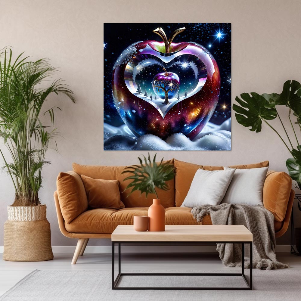 5D Diamond Painting AB Steine Magic Crystal Apple, Unique-Diamond