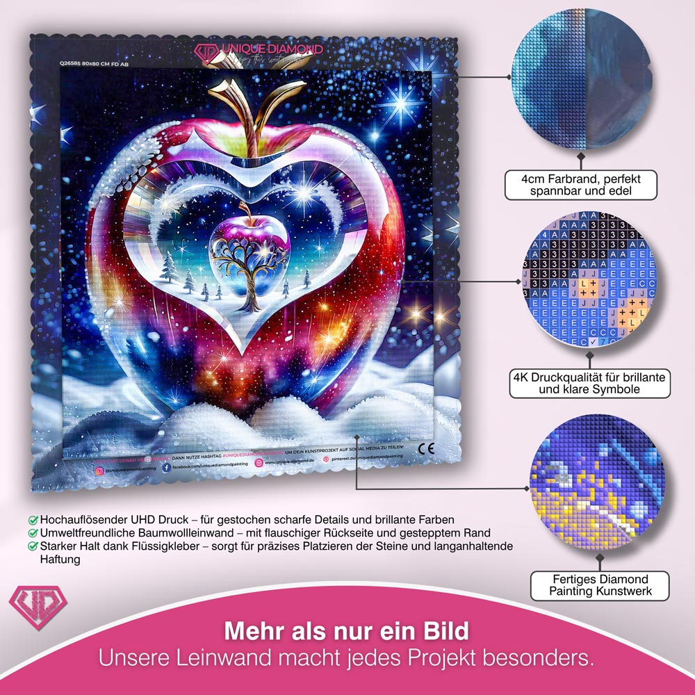 5D Diamond Painting – Magic Crystal Apple, Unique-Diamond