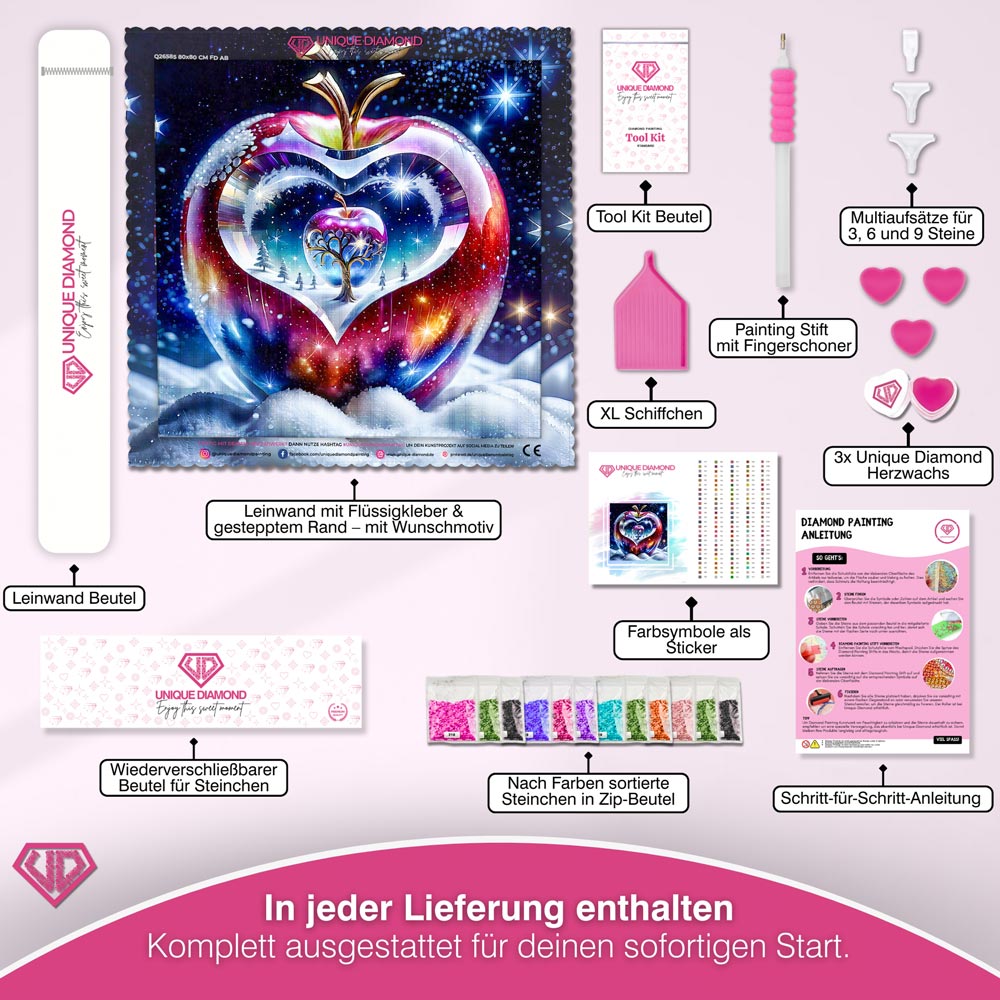 5D Diamond Painting – Magic Crystal Apple Unique-Diamond