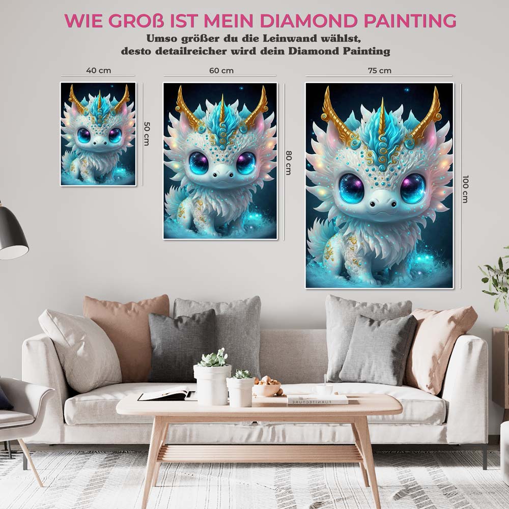 5D Diamond Painting AB Steine Magic Dragon, Unique-Diamond