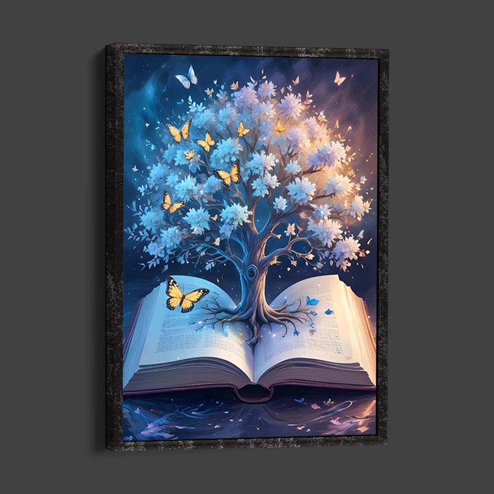 5D Diamond Painting AB Steine Magic Tree mit 100 Farben, Unique-Diamond