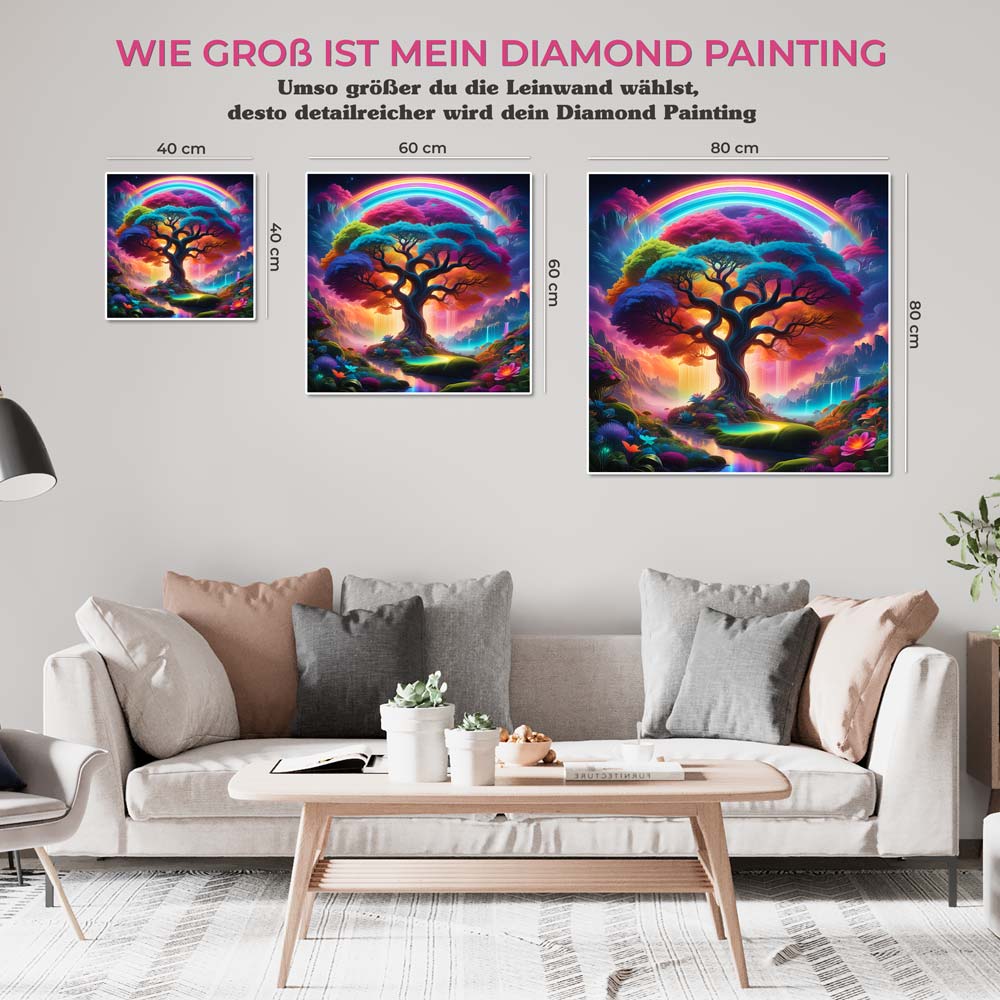 5D Diamond Painting AB Steine Magic Tree, Unique-Diamond