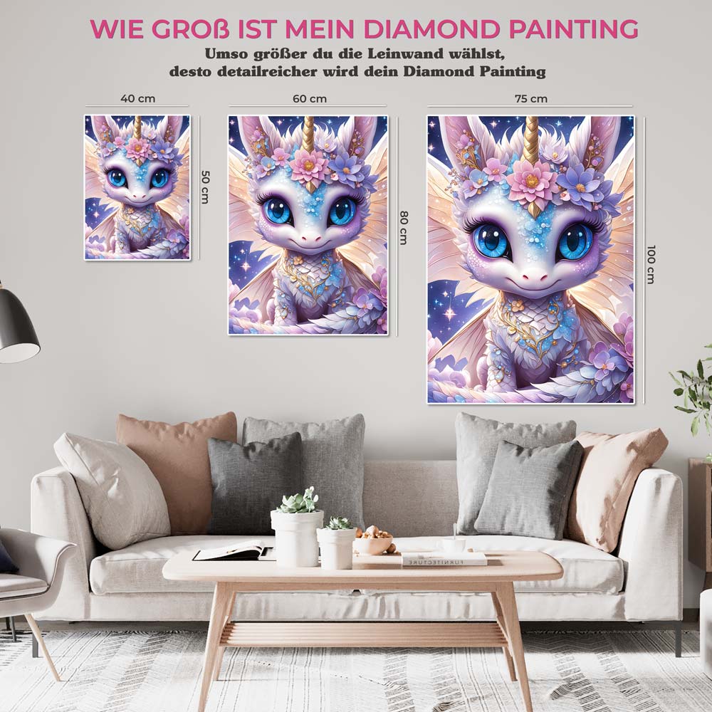5D Diamond Painting AB Steine Magic Unicorn, Unique-Diamond