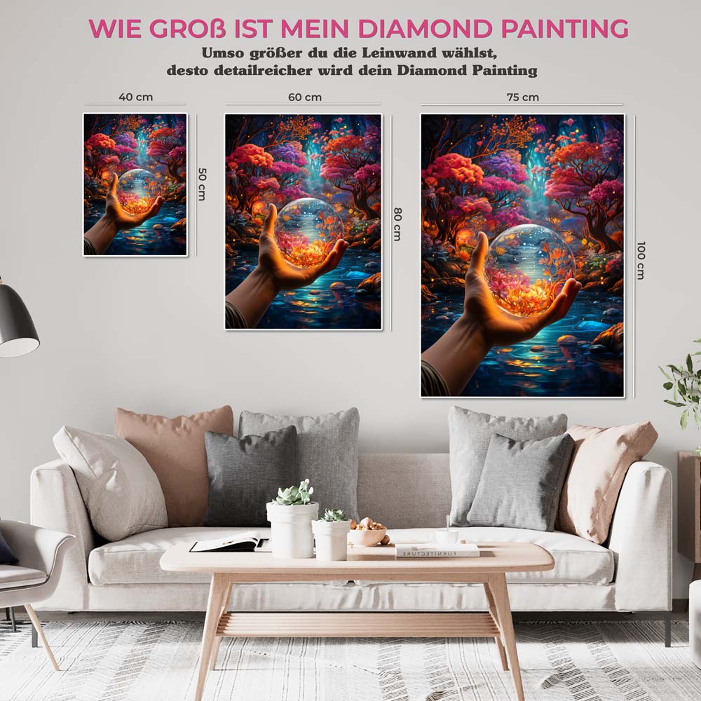 5D Diamond Painting AB Steine Magische Kugel, Unique-Diamond