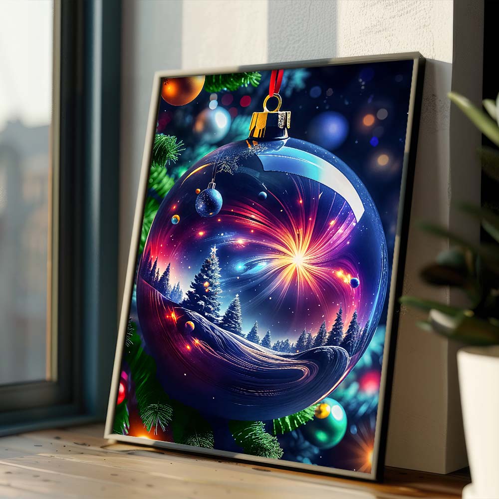 5D Diamond Painting – Magischer Weihnachtskugel Unique-Diamond
