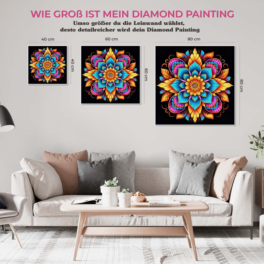5D Diamond Painting AB Steine Mandala, Unique-Diamond