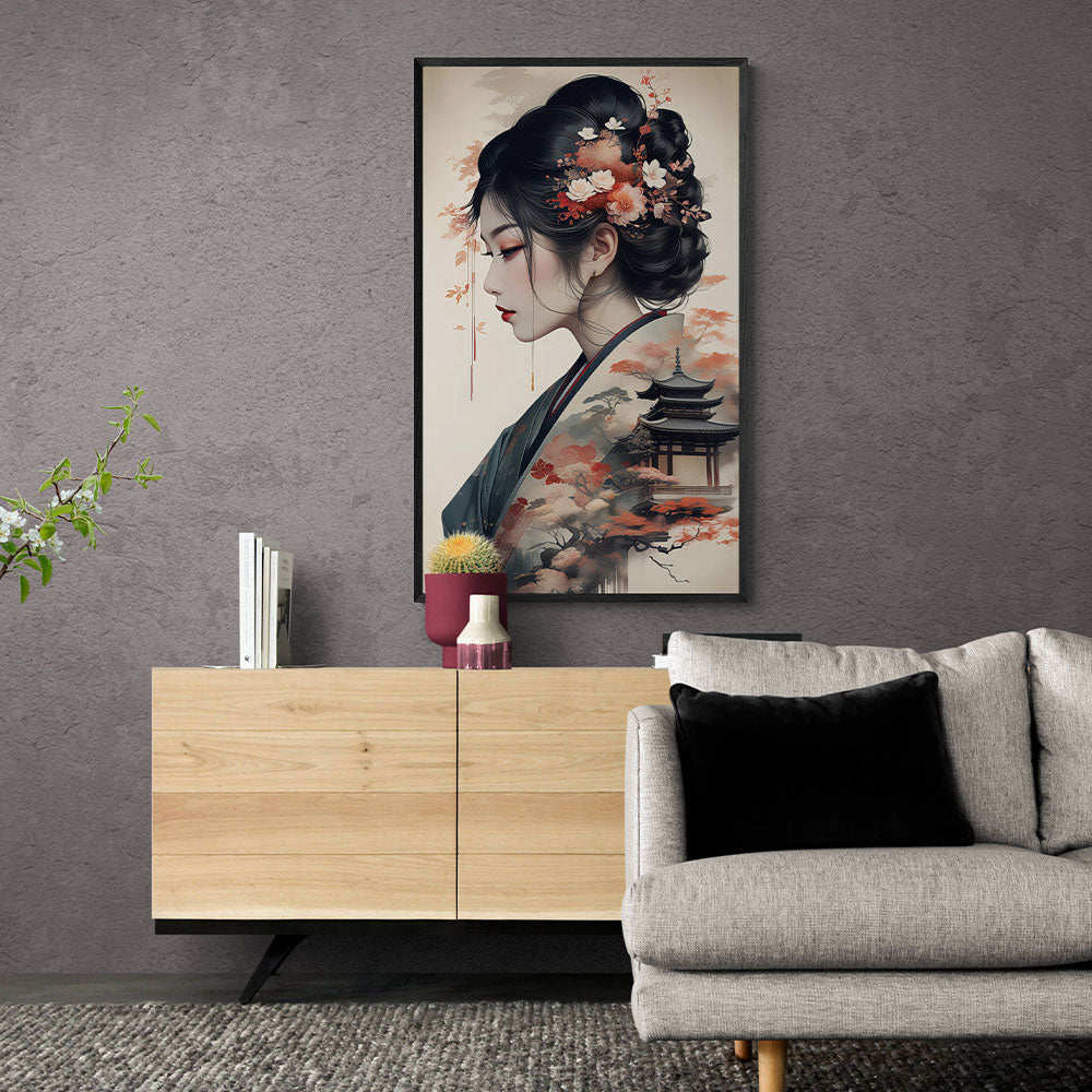 5D Diamond Painting AB Steine Memories Of A Geisha, Unique-Diamond