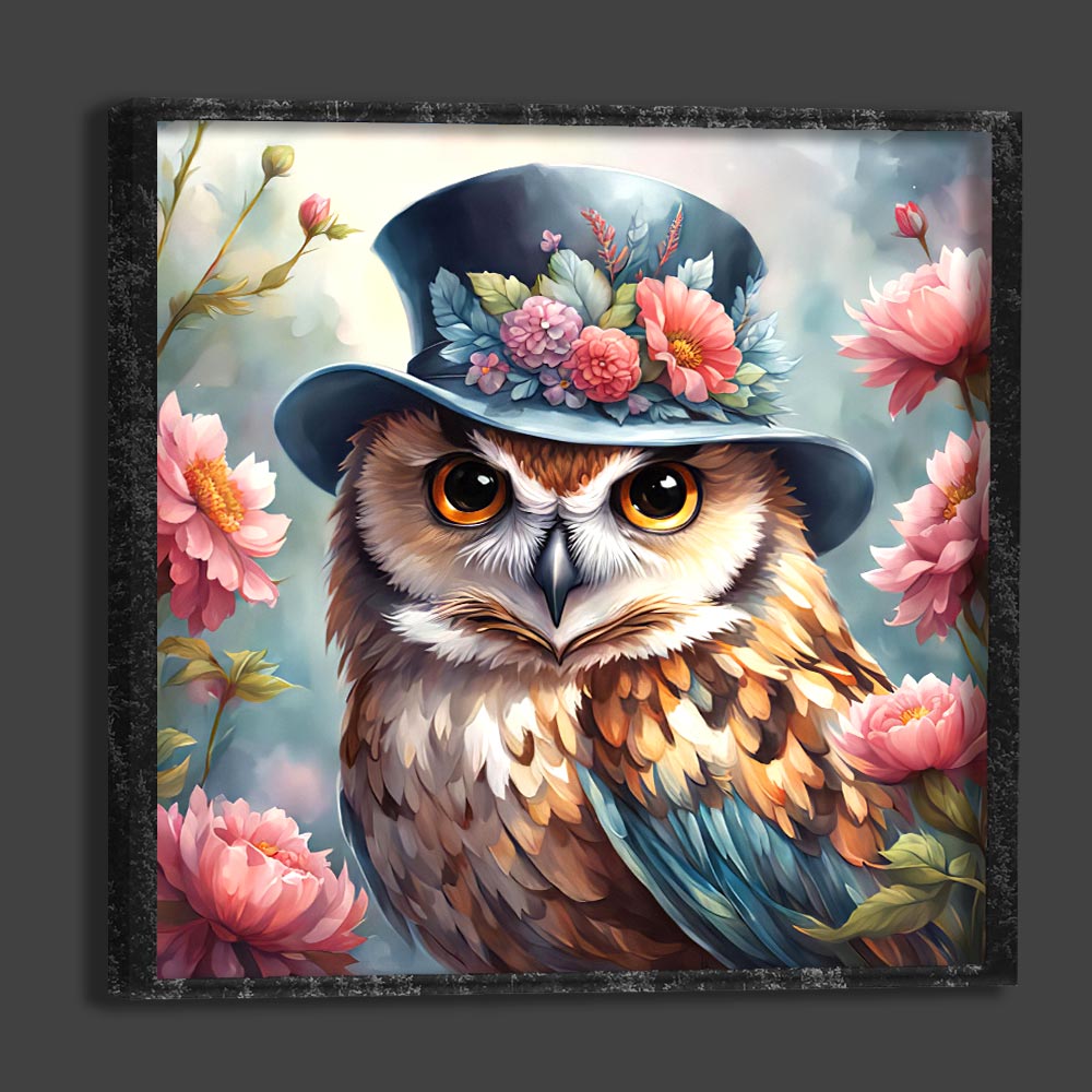 5D Diamond Painting AB Steine Mr Owl, Unique-Diamond