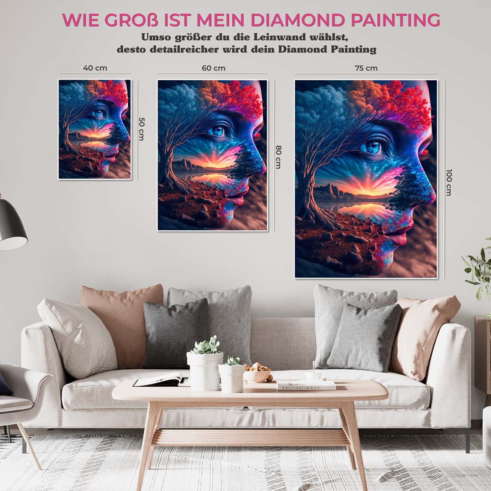 5D Diamond Painting AB Steine Mutter Natur, Unique-Diamond, Unique-Diamond