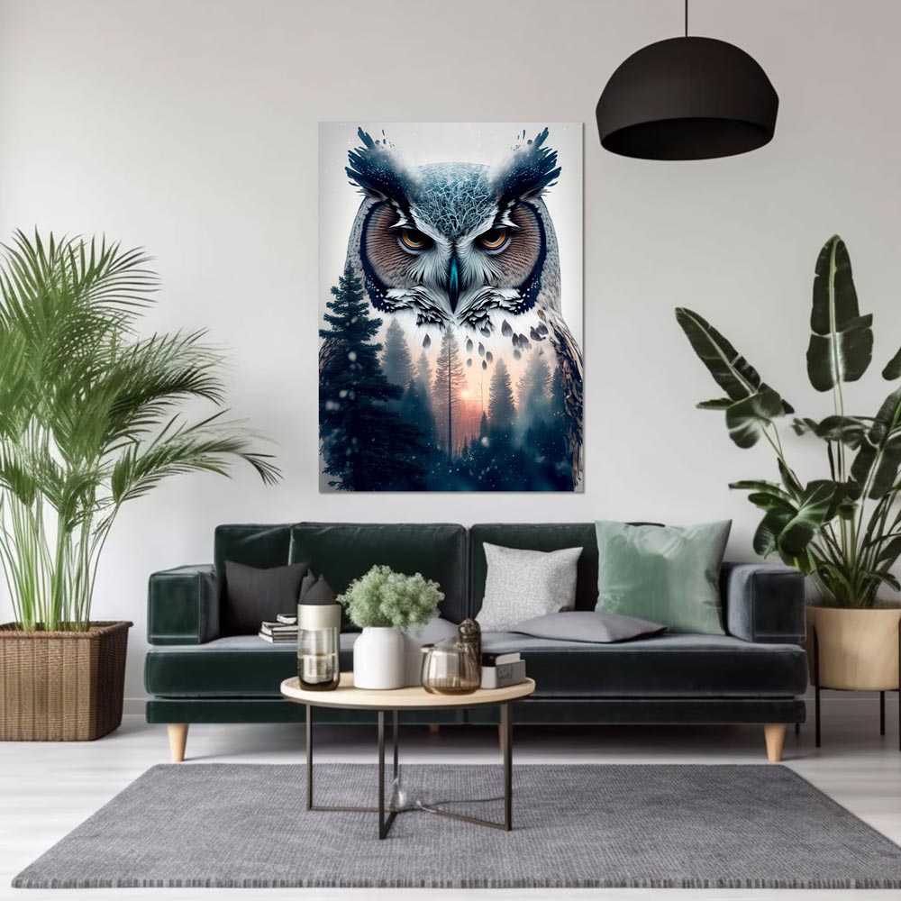 5D Diamond Painting AB Steine Natur Eule, Unique-Diamond