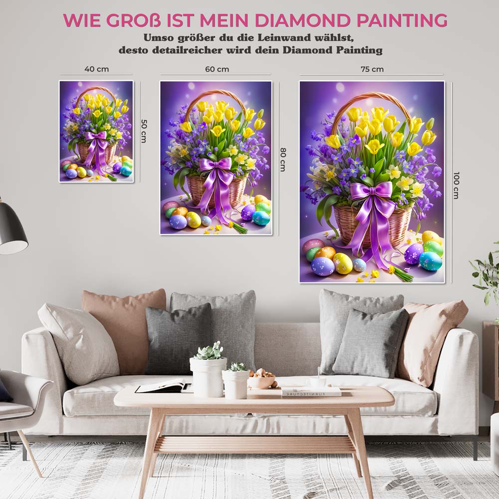 Diamond Painting AB Steine Osterkorb, Unique-Diamond