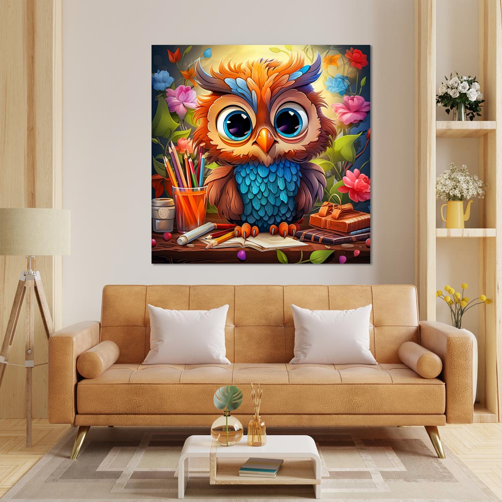 5D Diamond Painting AB Steine Paint With Owl, Unique-Diamond