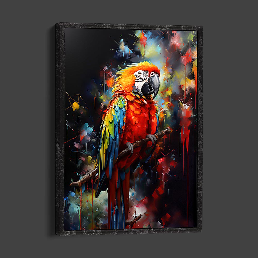 5D Diamond Painting AB Steine Papagei mit 100 Farben, Unique-Diamond