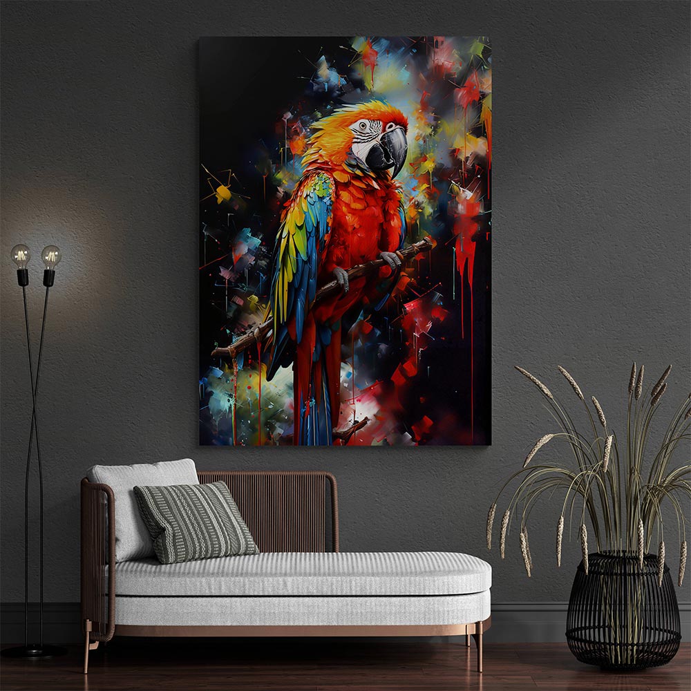 5D Diamond Painting AB Steine Papagei mit 100 Farben, Unique-Diamond