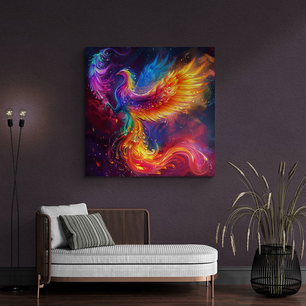 5D Diamond Painting AB Steine Phönix mit 100 Farben, Unique-Diamond