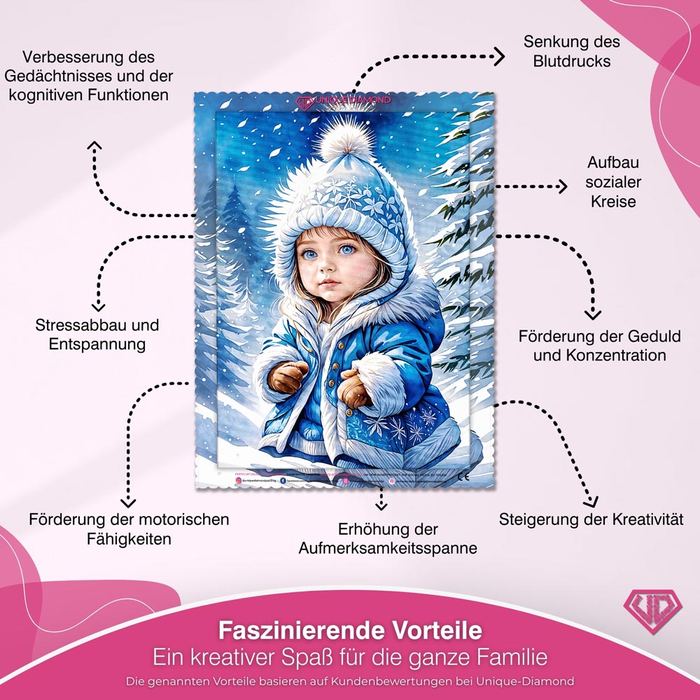 5D Diamond Painting – Prinzessin Im Winter Unique-Diamond