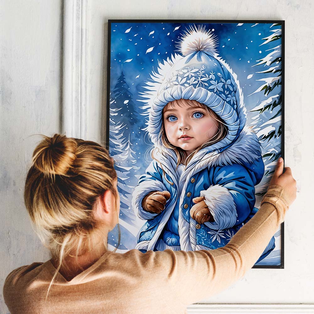 5D Diamond Painting – Prinzessin Im Winter Unique-Diamond