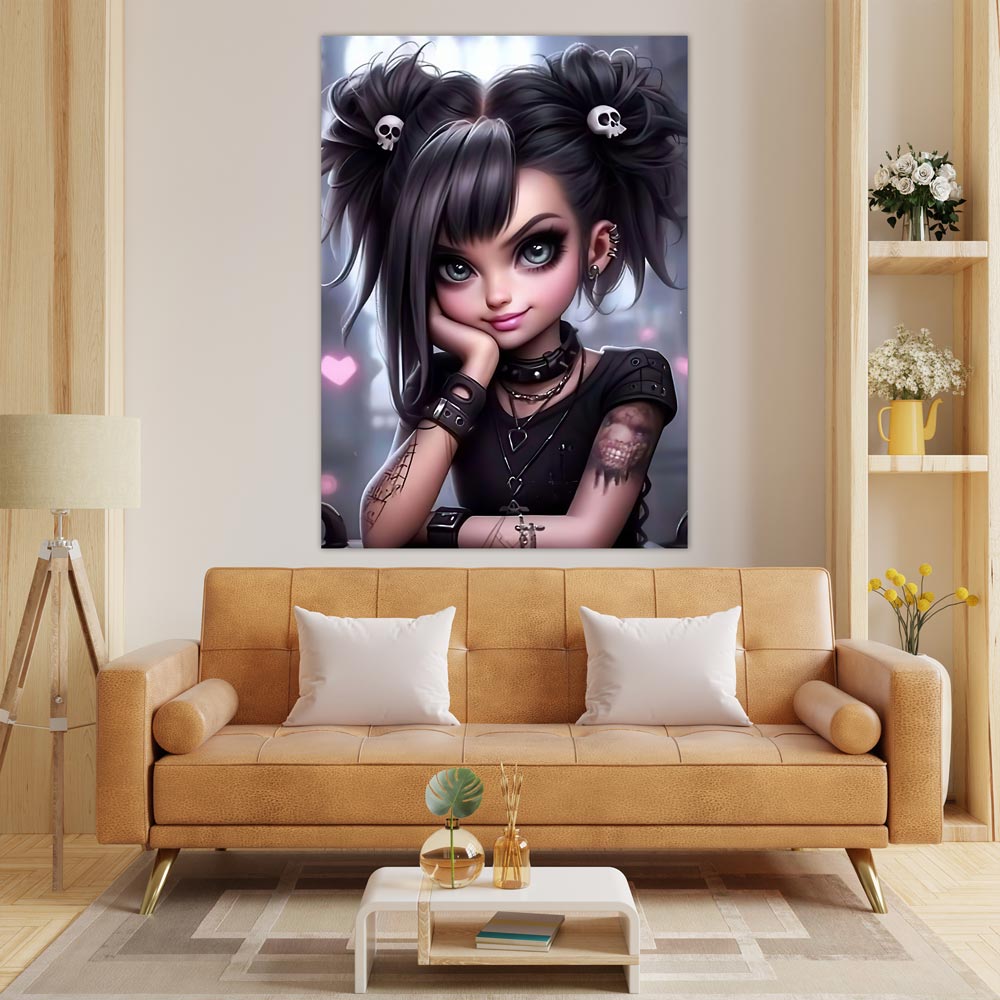 5D Diamond Painting AB Steine Punk Lady, Unique-Diamond