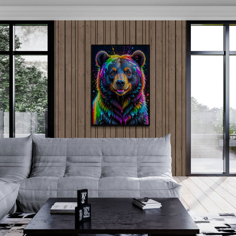 5D Diamond Painting AB Steine Rainbow Bear, Unique-Diamond