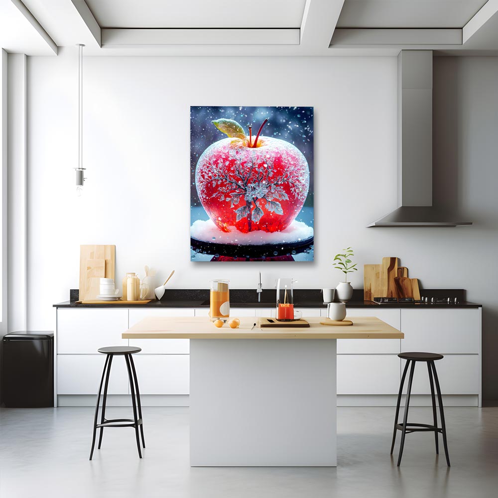 5D Diamond Painting AB Steine Red Crystal Apple, Unique-Diamond