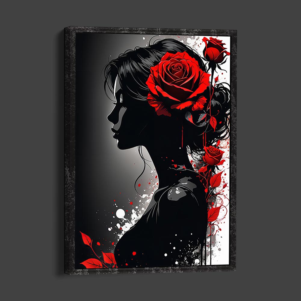 5D Diamond Painting AB Steine Red Rose, Unique-Diamond