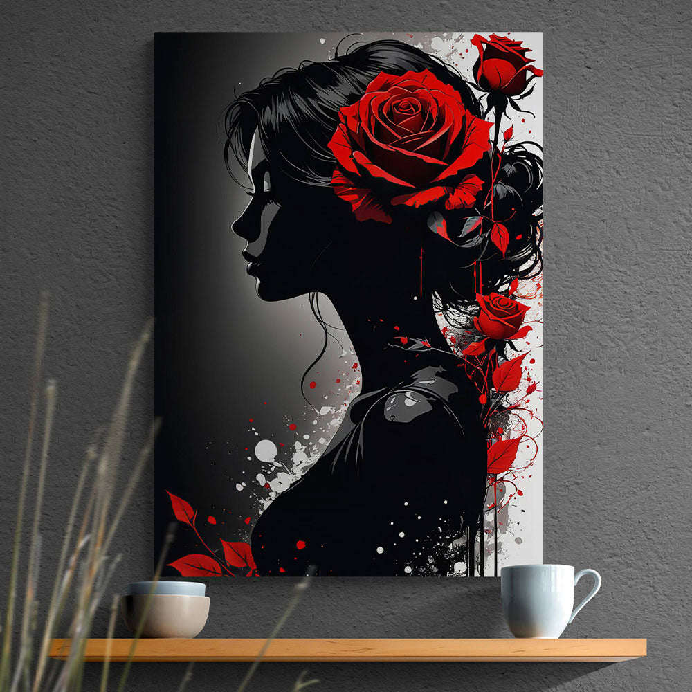 5D Diamond Painting AB Steine Red Rose, Unique-Diamond