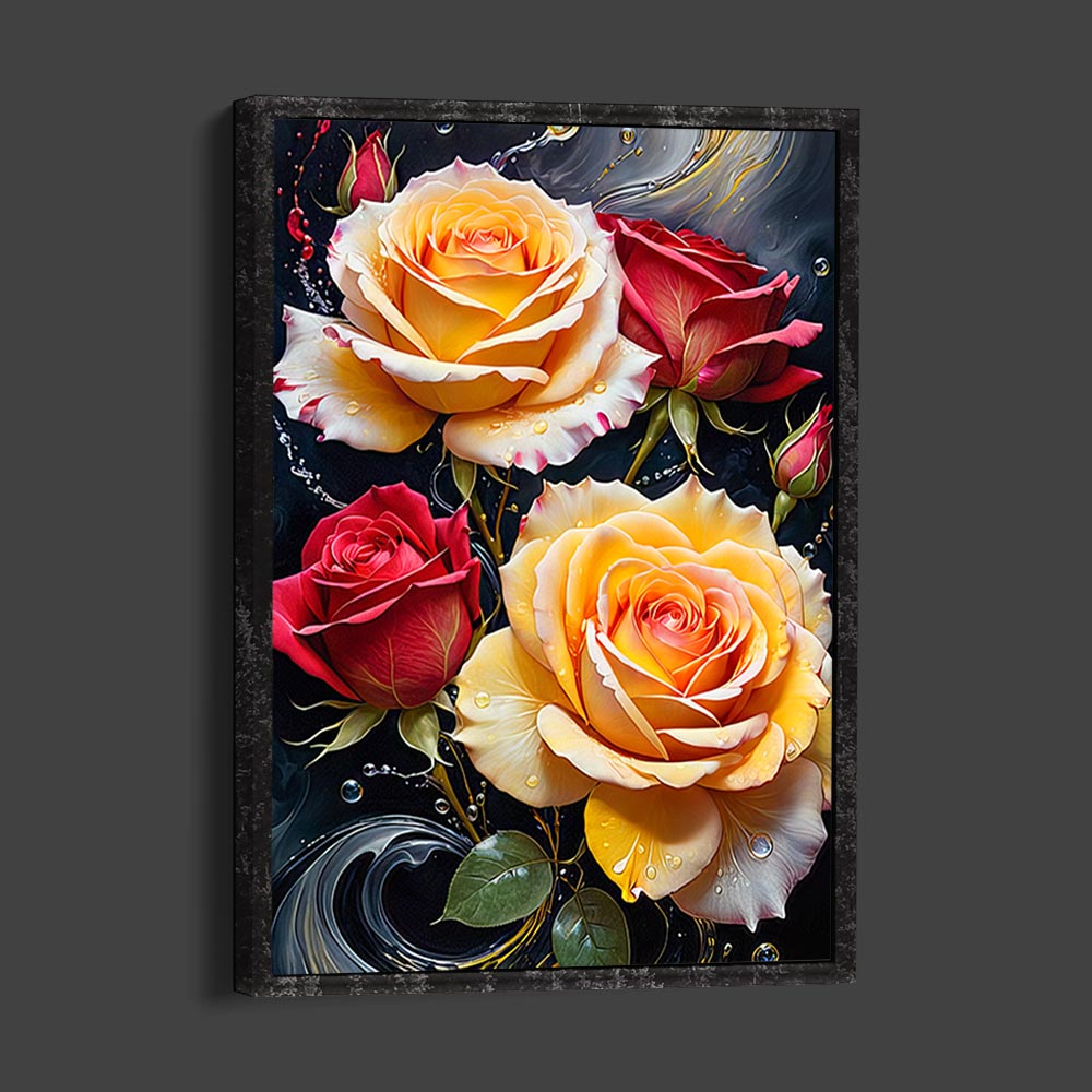 5D Diamond Painting AB Steine Rosen, Unique-Diamond