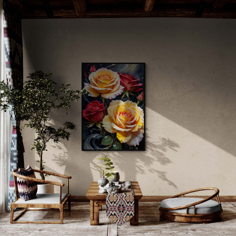 5D Diamond Painting AB Steine Rosen, Unique-Diamond
