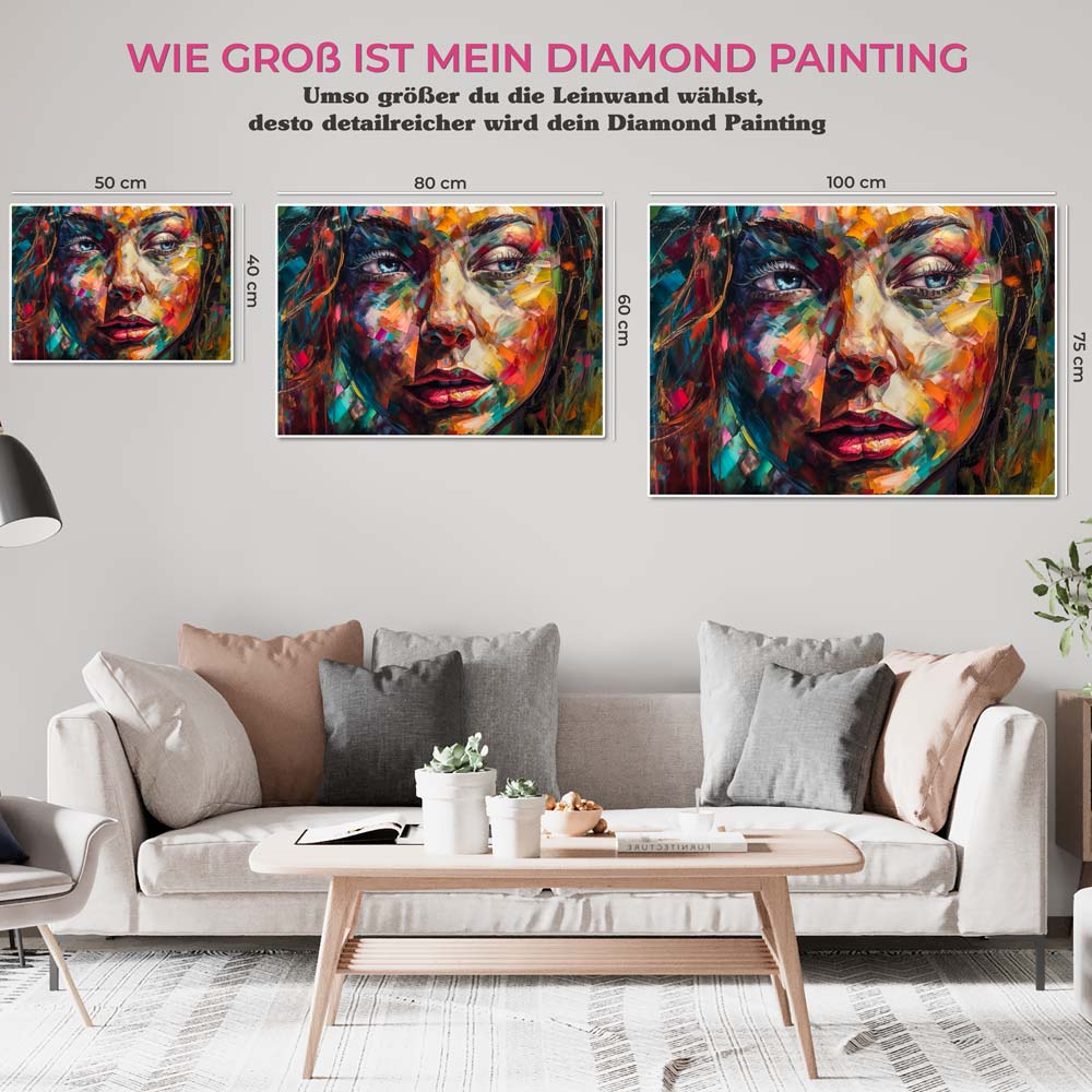 5D Diamond Painting AB Steine Sad mit 100 Farben, Unique-Diamond