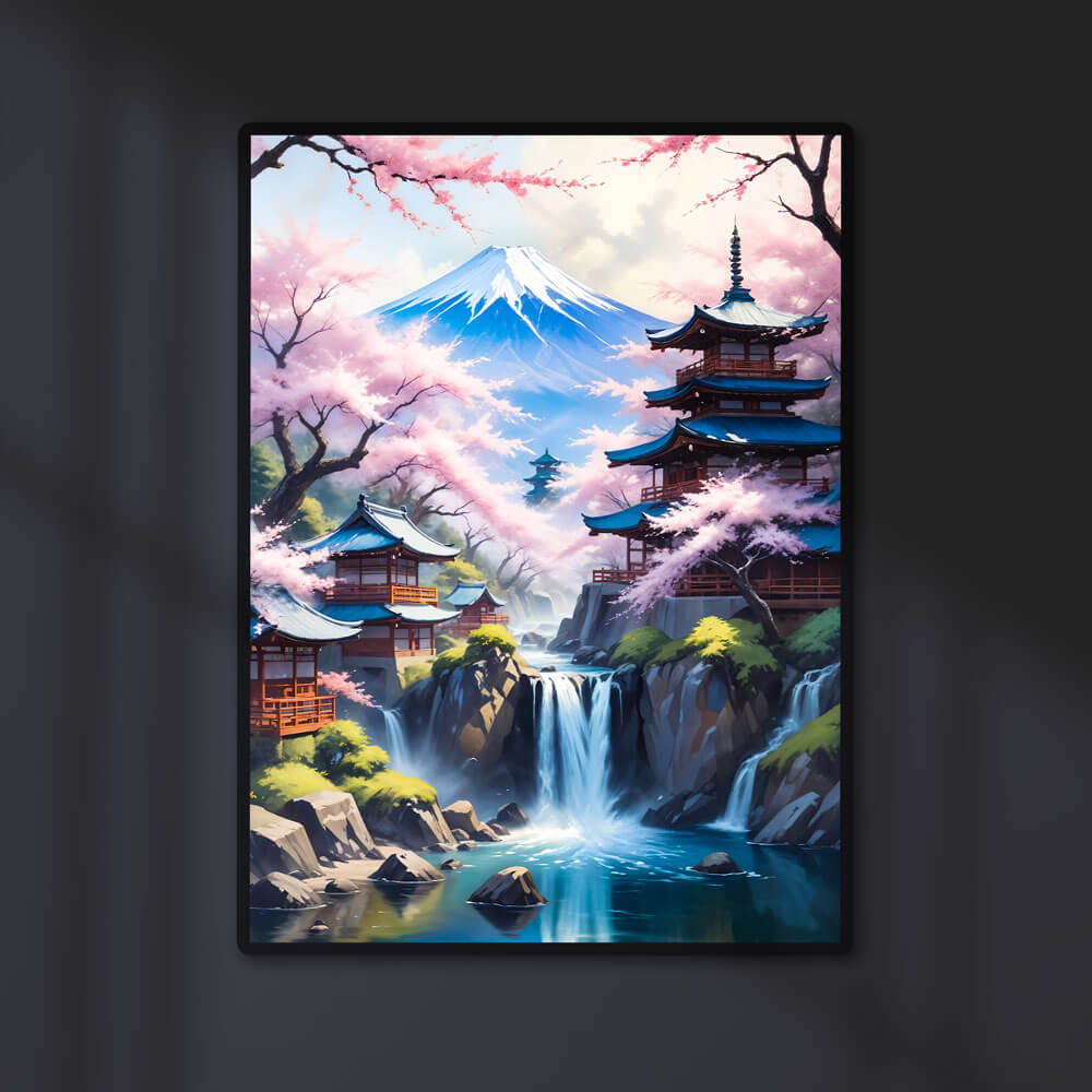 5D Diamond Painting AB Steine Sakura Sanctuary mit 100 Farben, Unique-Diamond-