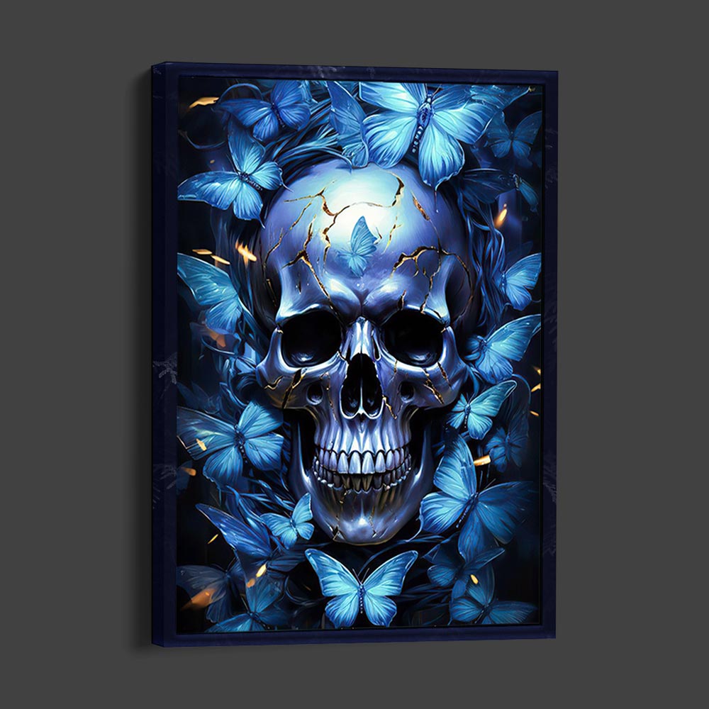 5D Diamond Painting AB Steine Schmetterling Schädel, Unique-Diamond