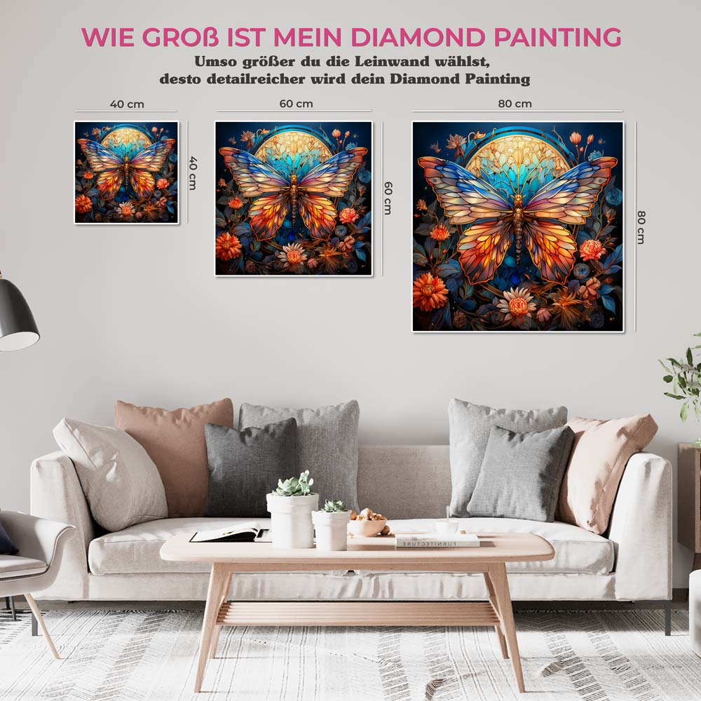 5D Diamond Painting AB Steine Schmetterling, Unique-Diamond