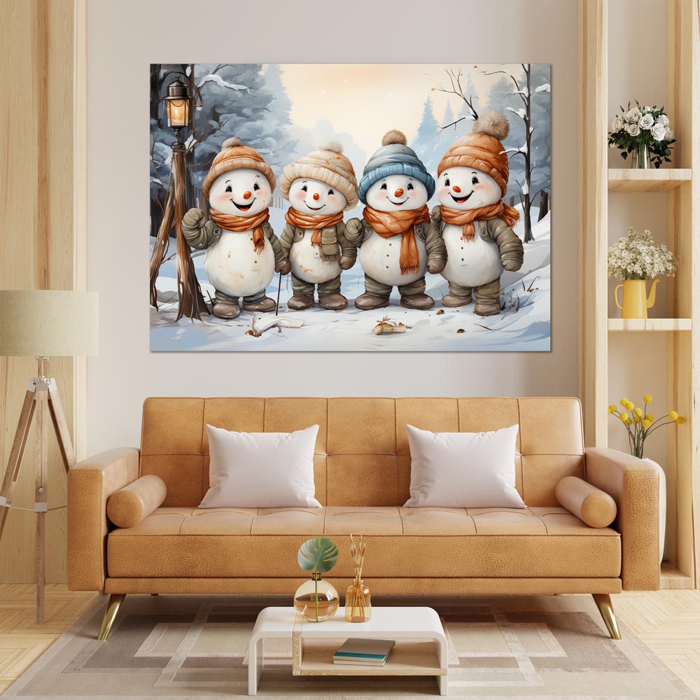 5D Diamond Painting AB Steine Schneemann Gang, Unique-Diamond