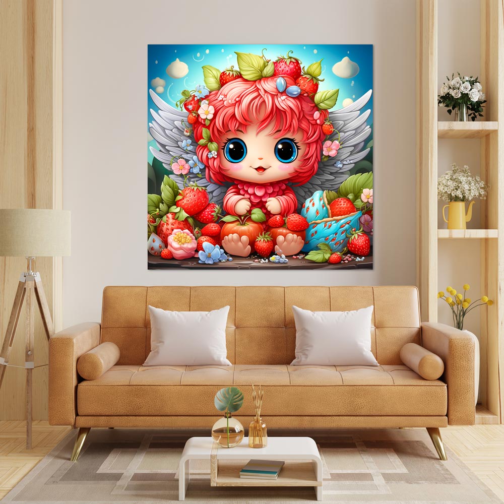 5D Diamond Painting AB Steine Strawberry Angel, Unique-Diamond