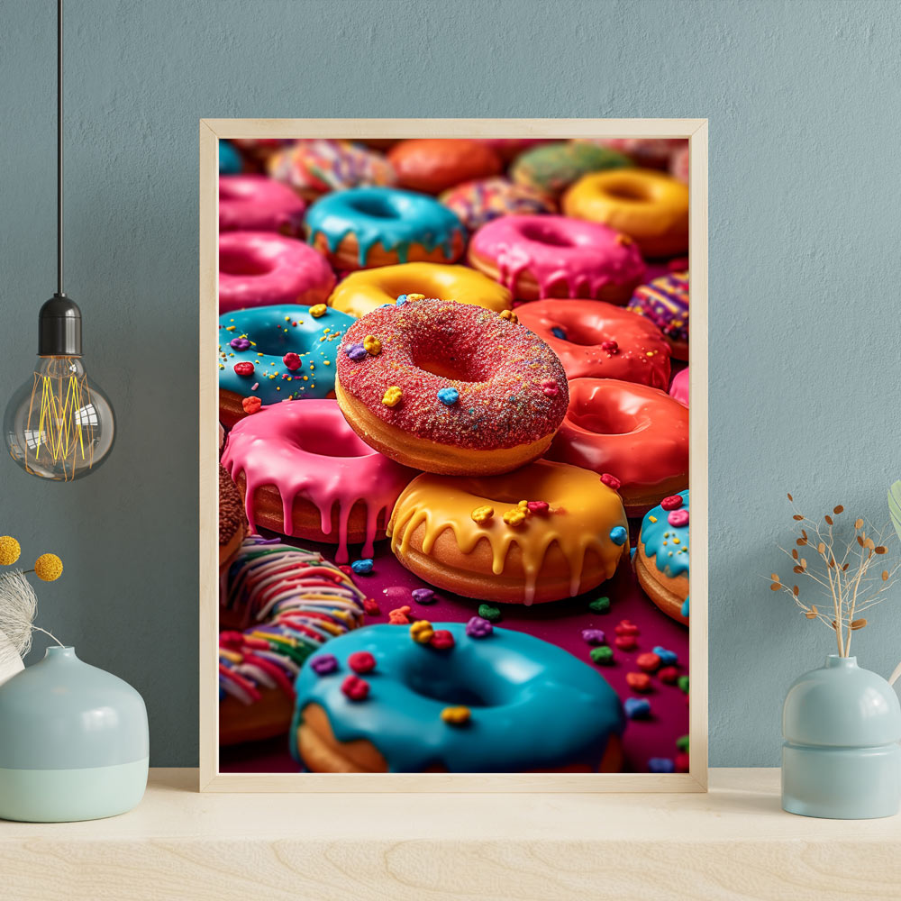 5D Diamond Painting AB Steine Süße Donuts - Unique-Diamond