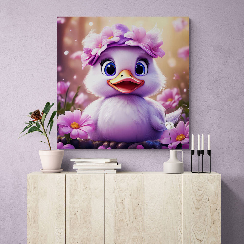 5D Diamond Painting AB Steine Sweet Duck, Unique-Diamond