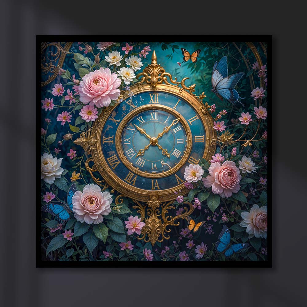 5D Diamond Painting AB Steine Time mit 100 Farben, Unique-Diamond