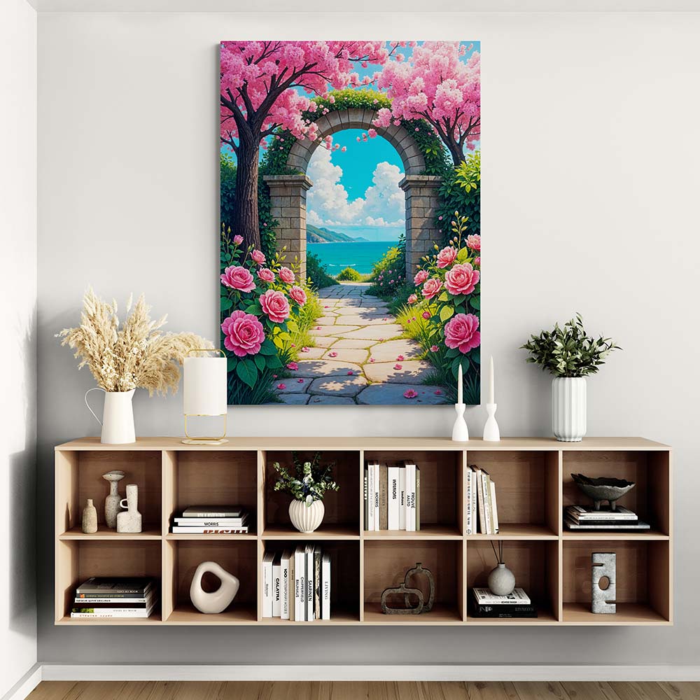 5D Diamond Painting AB Steine Tor der Rosen, Unique-Diamond