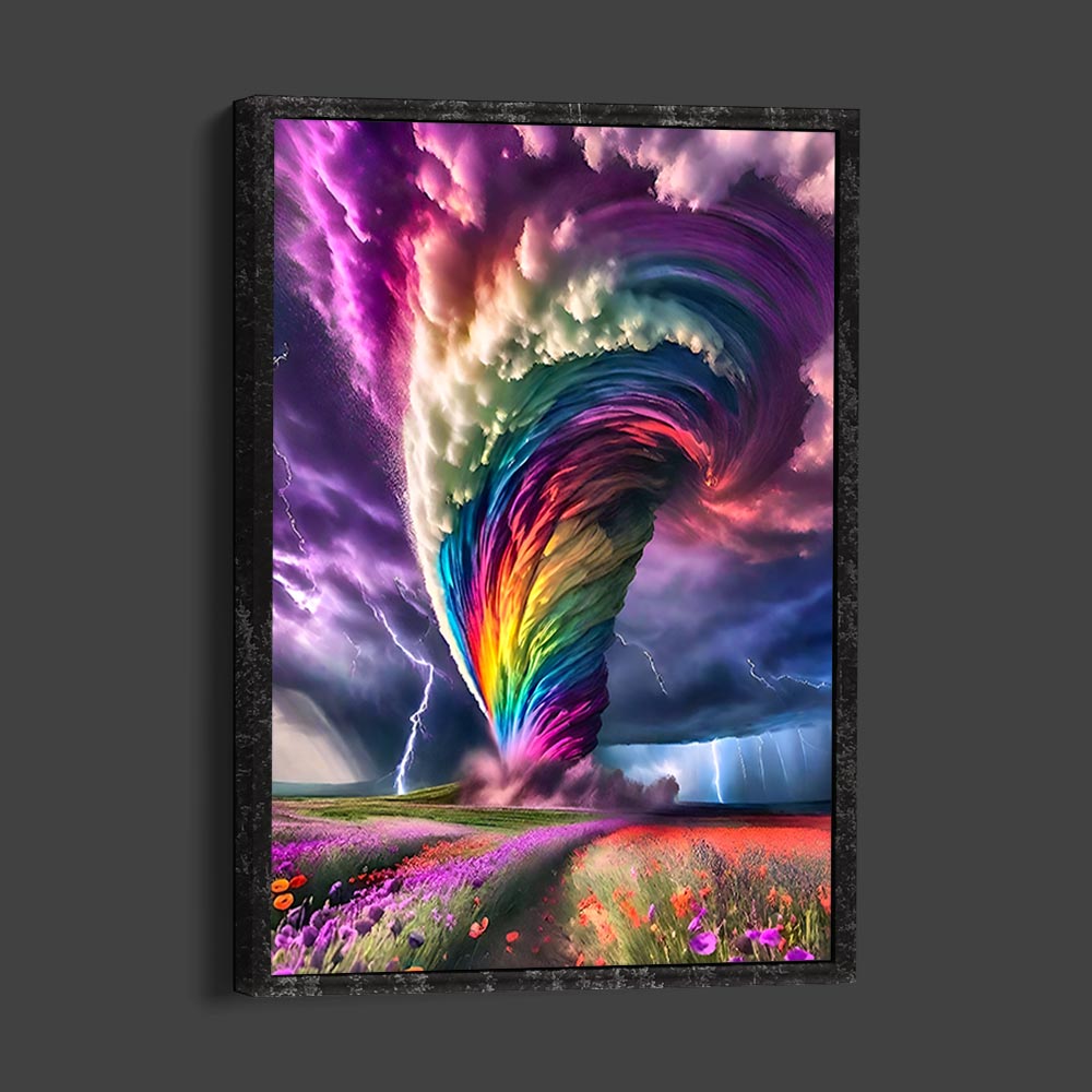 5D Diamond Painting AB Steine Tornado mit 100 Farben, Unique-Diamond