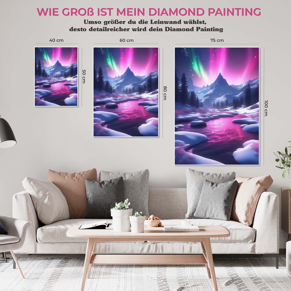 5D Diamond Painting AB Steine Traumhafte Aurora, Unique-Diamond