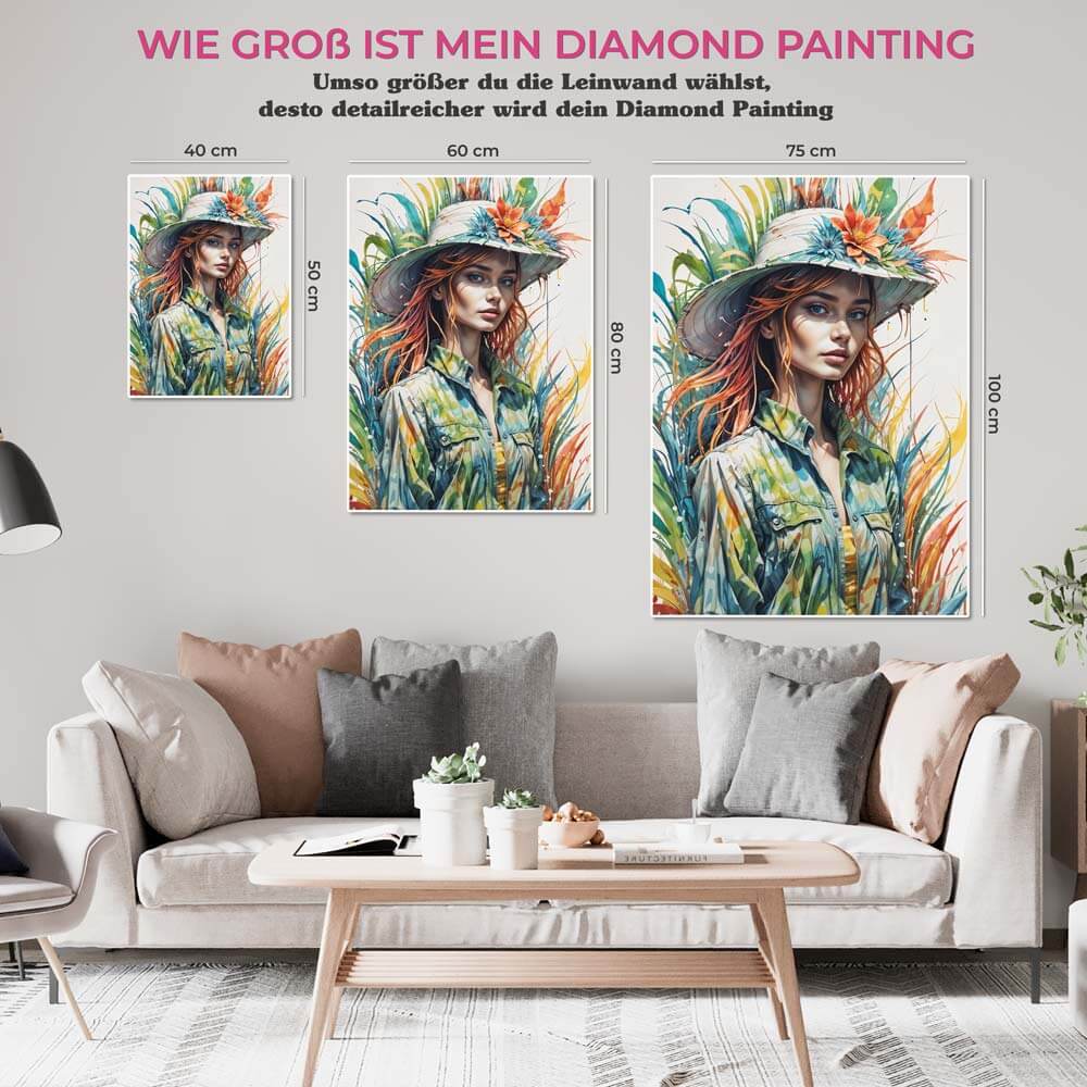 5D Diamond Painting AB Steine Tropen Schönheit, Unique-Diamond