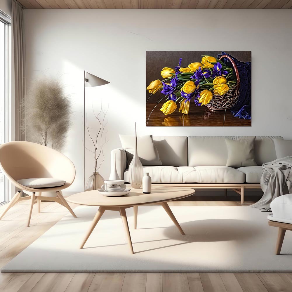 5D Diamond Painting Tulpen im Korb, Unique-Diamond