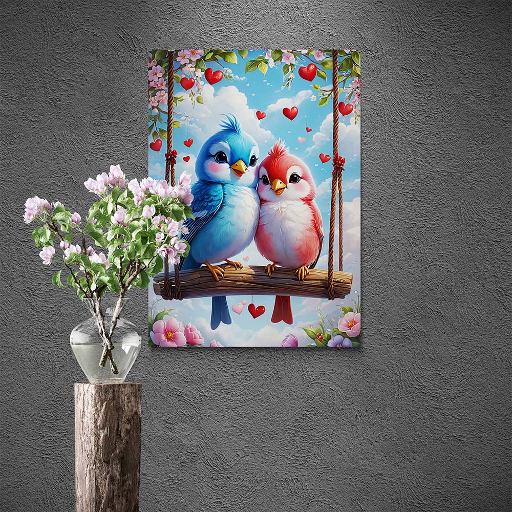 5D Diamond Painting AB Steine Vogelliebe, Unique-Diamond