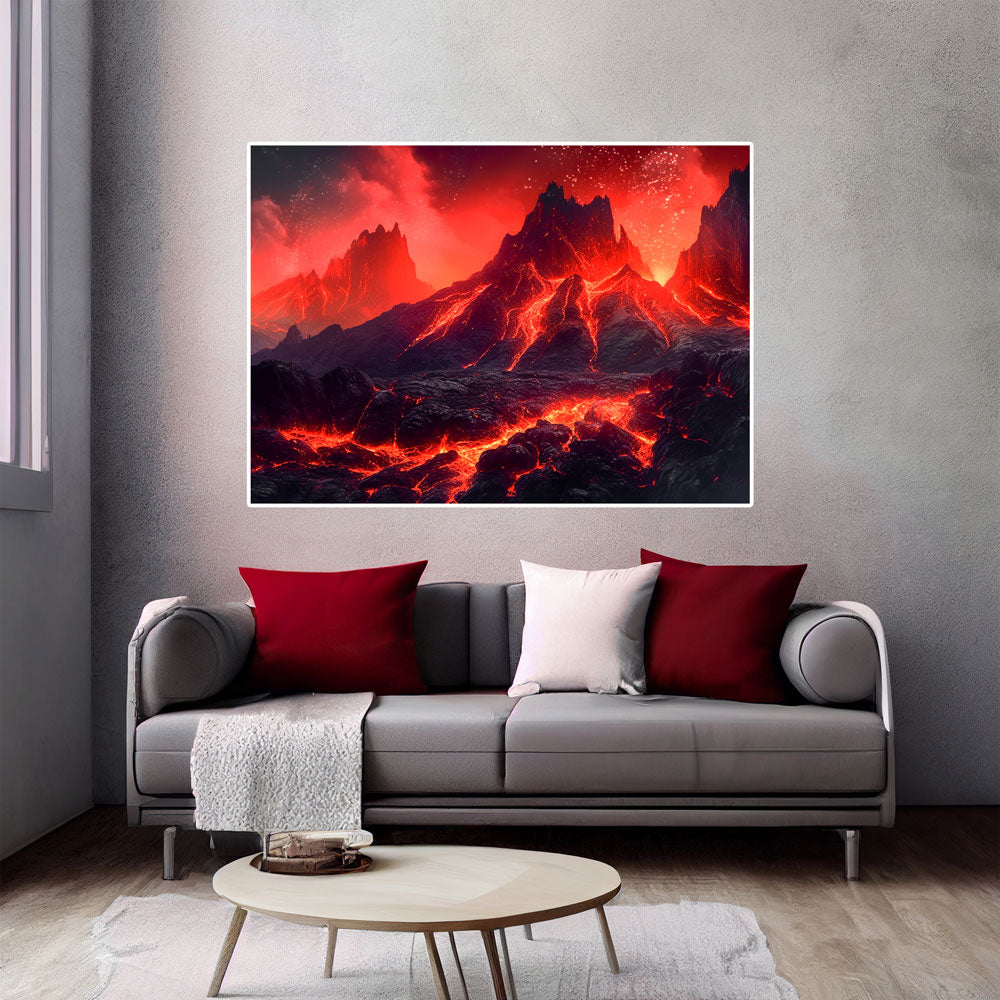 5D Diamond Painting AB Steine Vulkanausbruch, Unique-Diamond