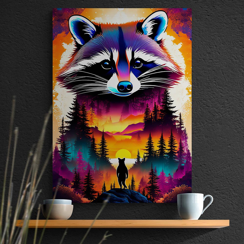 5D Diamond Painting AB Steine Waschbär, Unique-Diamond