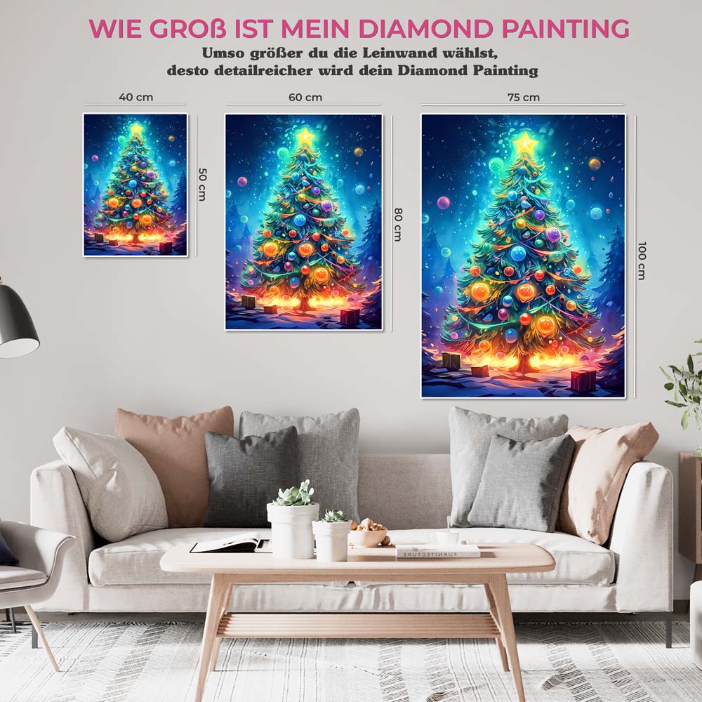 5D Diamond Painting AB Steine Weihnachtsbaum, Unique-Diamond